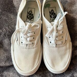 Vans White Canvas Sneakers